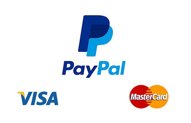 Visa PayPal Mastercard